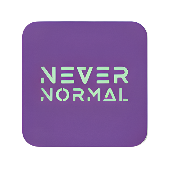 Purple holographic glossy laminate vinyl sticker 2x2